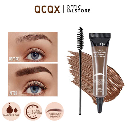 Last Day Buy 1 Get 1 FREE | Waterproof 3D Eyebrow Dye Cream for Fuller-Looking Brows in Minutes
